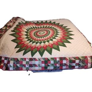 Vintage Starburst By Better Homes & Garden Holiday Quilt Queen Size